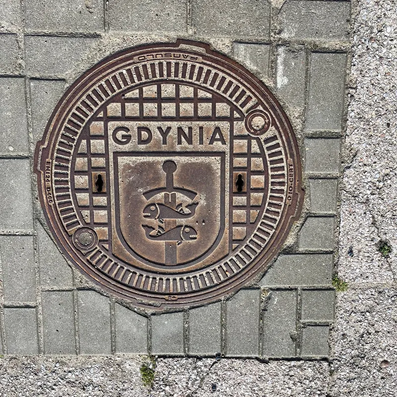 Manhole cover in Gdynia, Poland