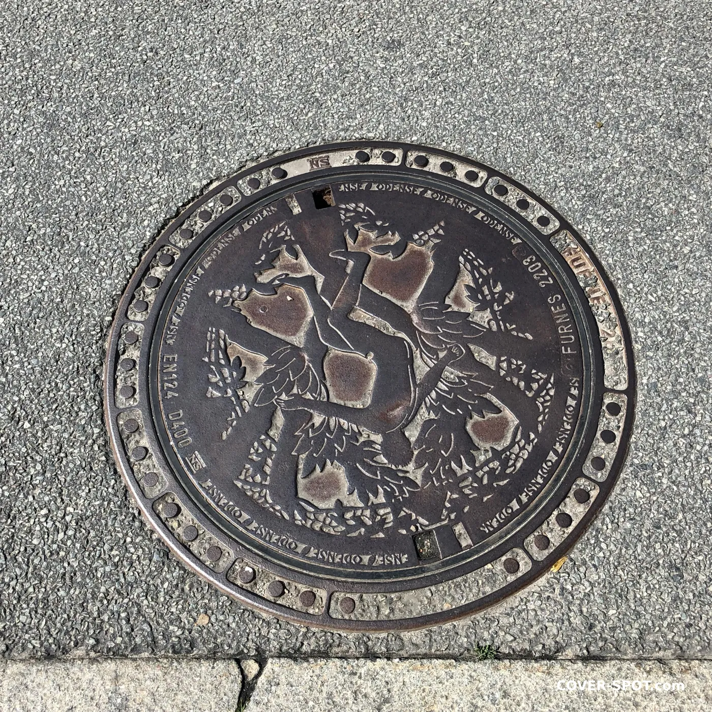 Właz kanalizacyjny w Copenhagen, Denmark