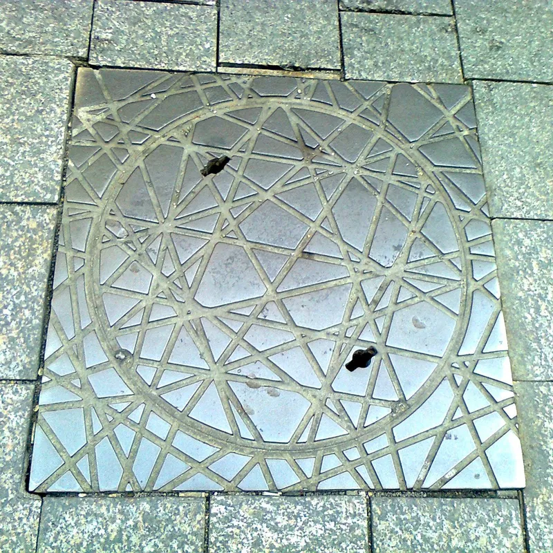 Manhole cover in Budapest, Hungary