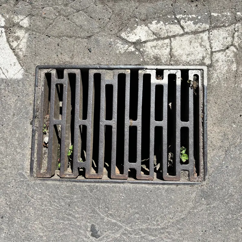 Manhole cover in Gdańsk, Poland