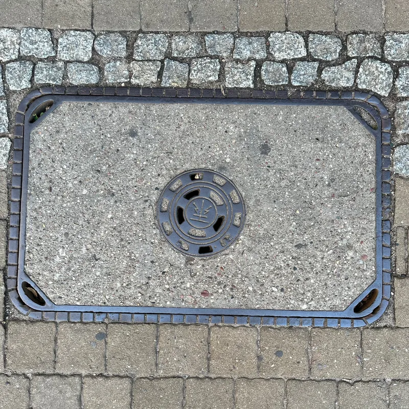 Manhole cover in Bydgoszcz, Poland