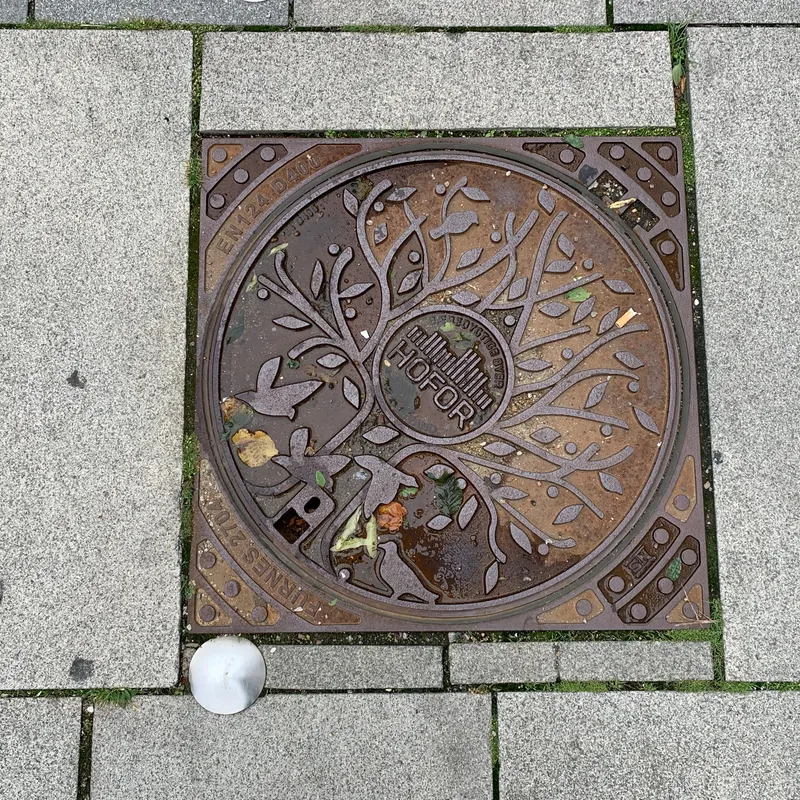 Manhole cover in Copenhagen, Denmark