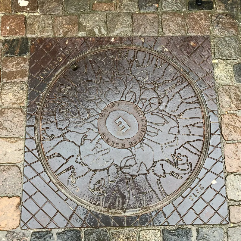 Manhole cover in Copenhagen, Denmark