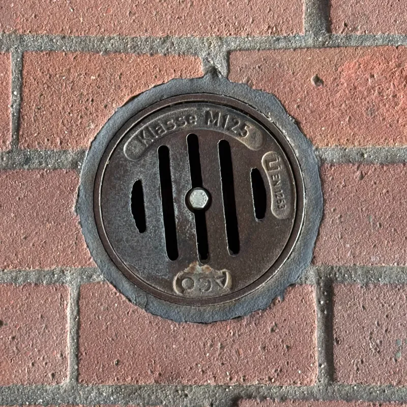 Manhole cover in HafenCity, Germany