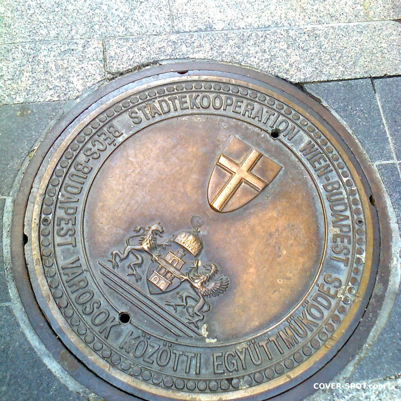 Manhole cover in Budapest, Hungary