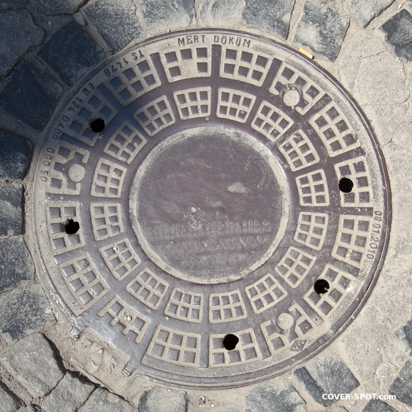Manhole cover in Istanbul, Turkey