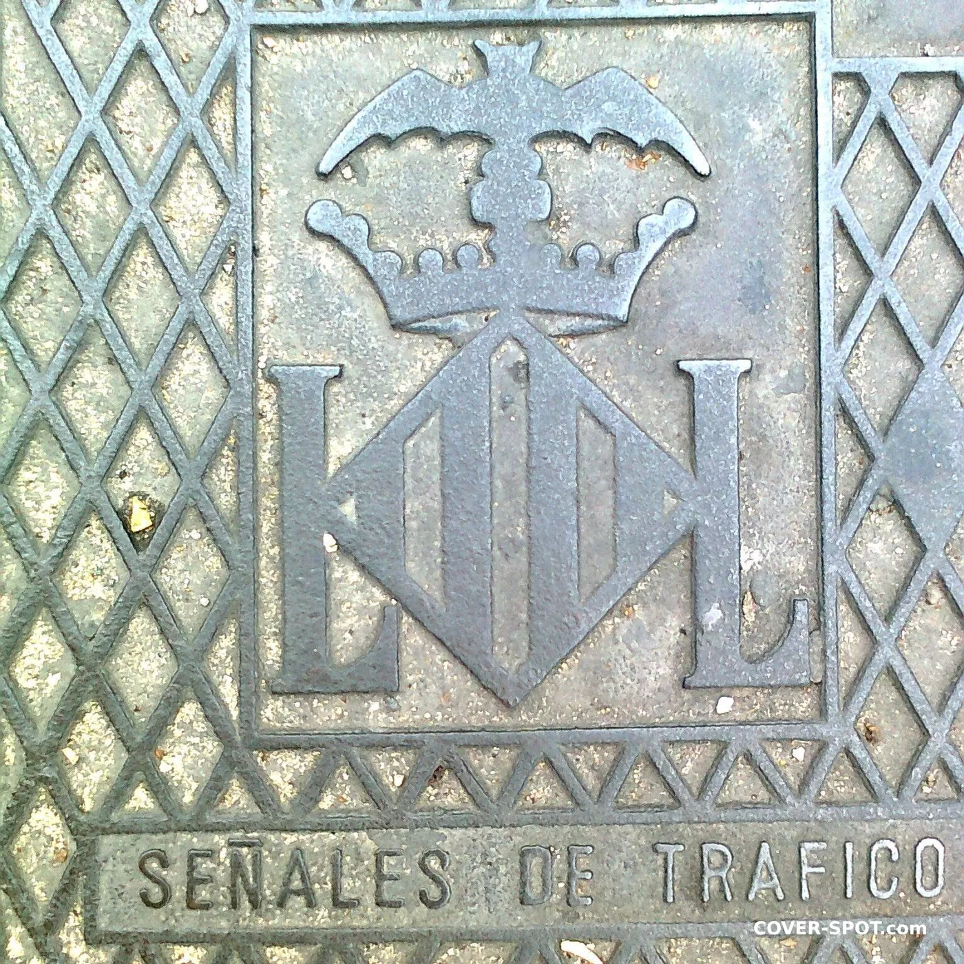 Manhole cover in Barcelona, Catalonia, Spain