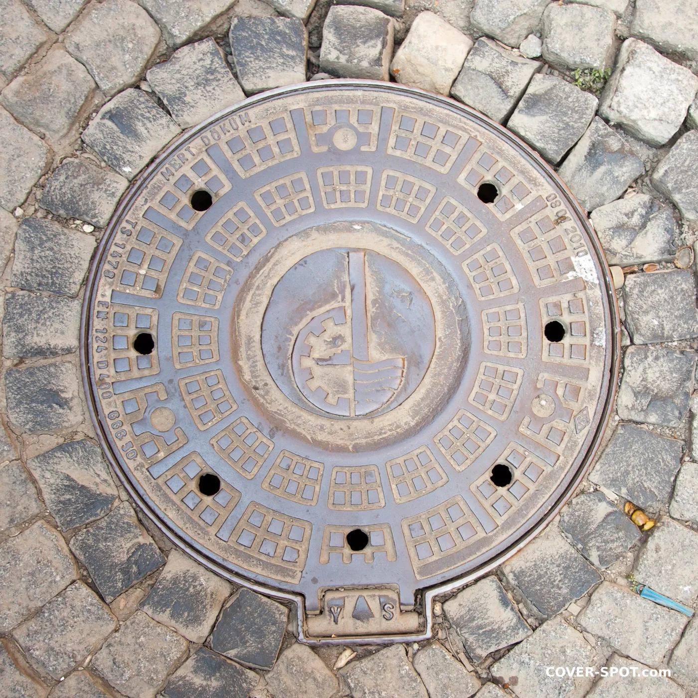 Manhole cover in Istanbul, Turkey