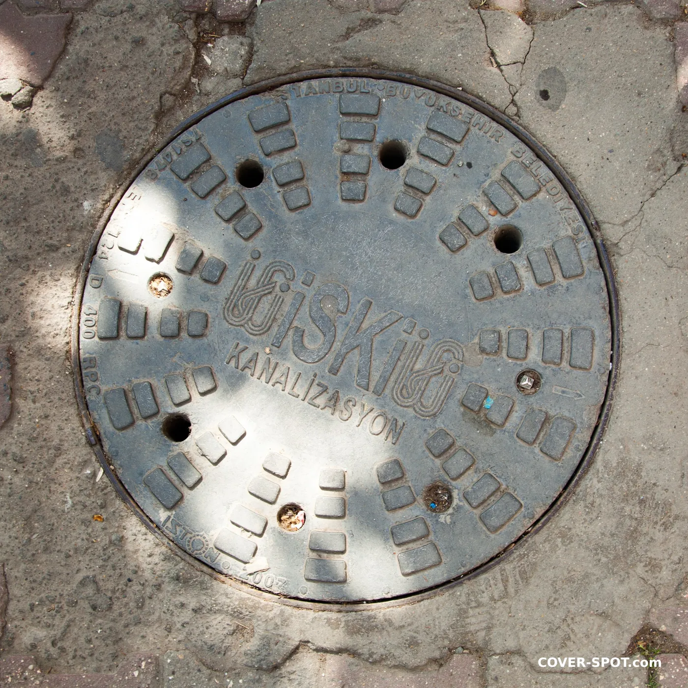 Manhole cover in Istanbul, Turkey