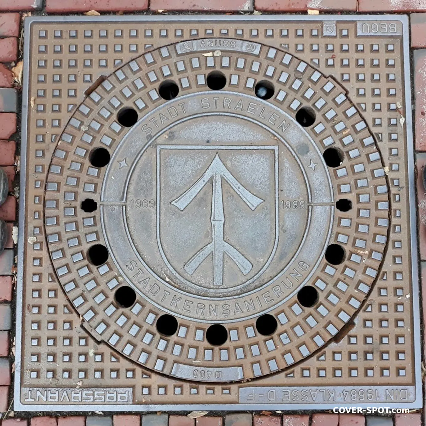 Kanálový poklop v Straelen, North Rhine-Westphalia, Germany
