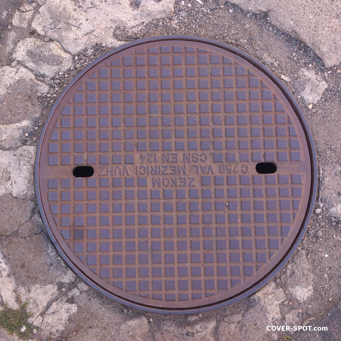 Manhole cover in Olomouc, Olomoucký, Czechia