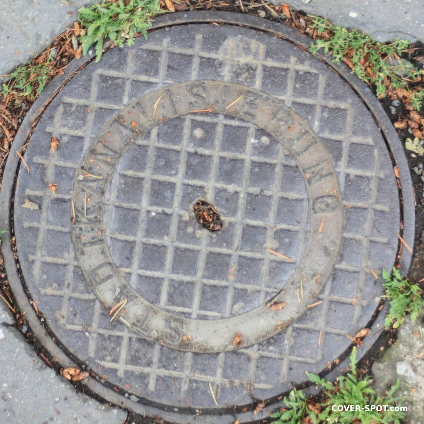 Manhole cover in Opava, Czechia