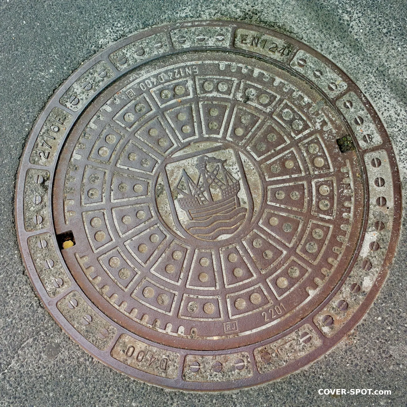Manhole cover in 17, Denmark