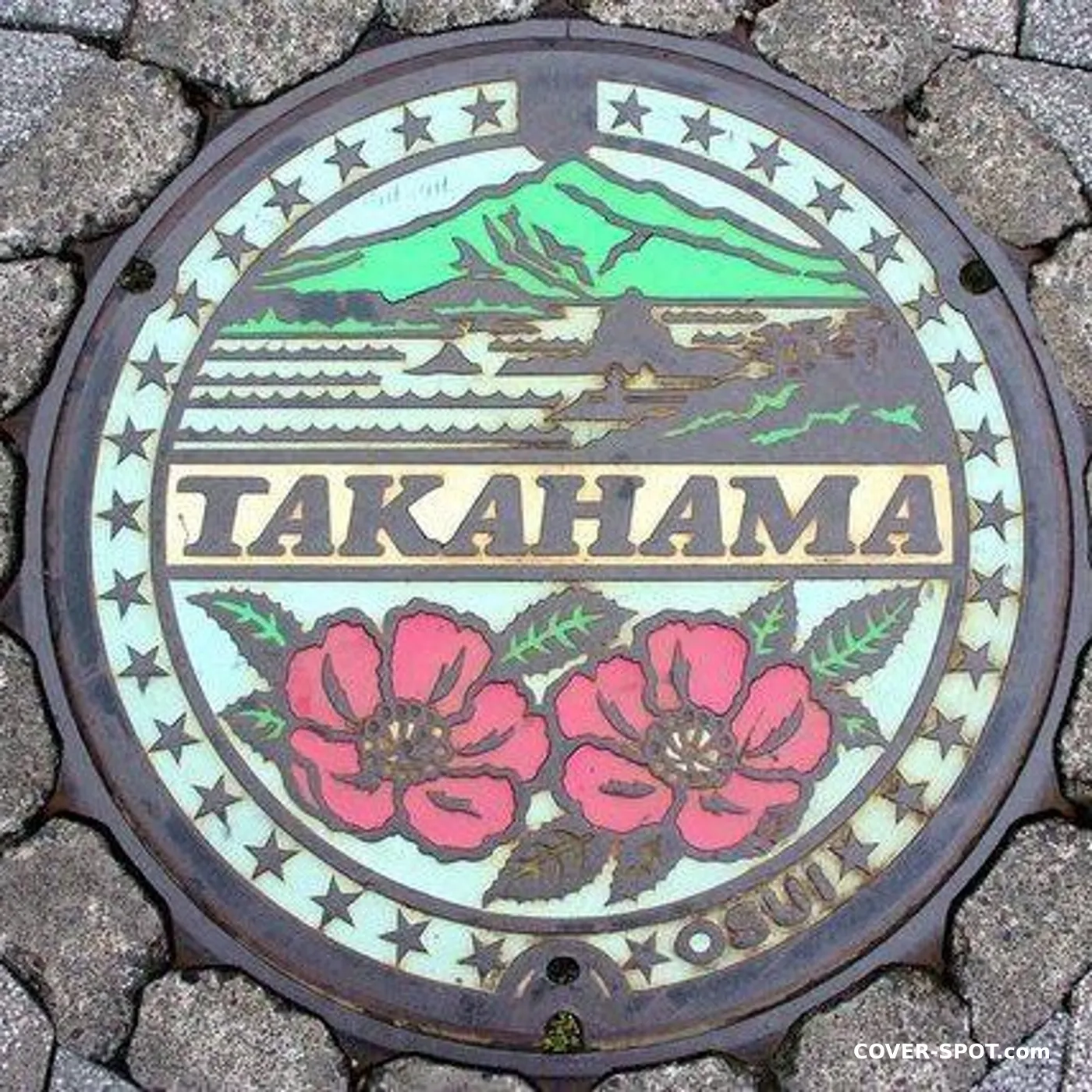 Manhole cover in Takahama, Japan