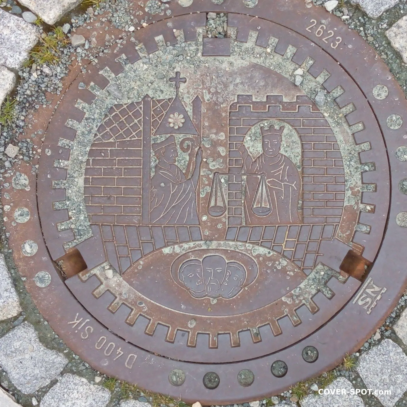 Manhole cover in Trondheim, Norway