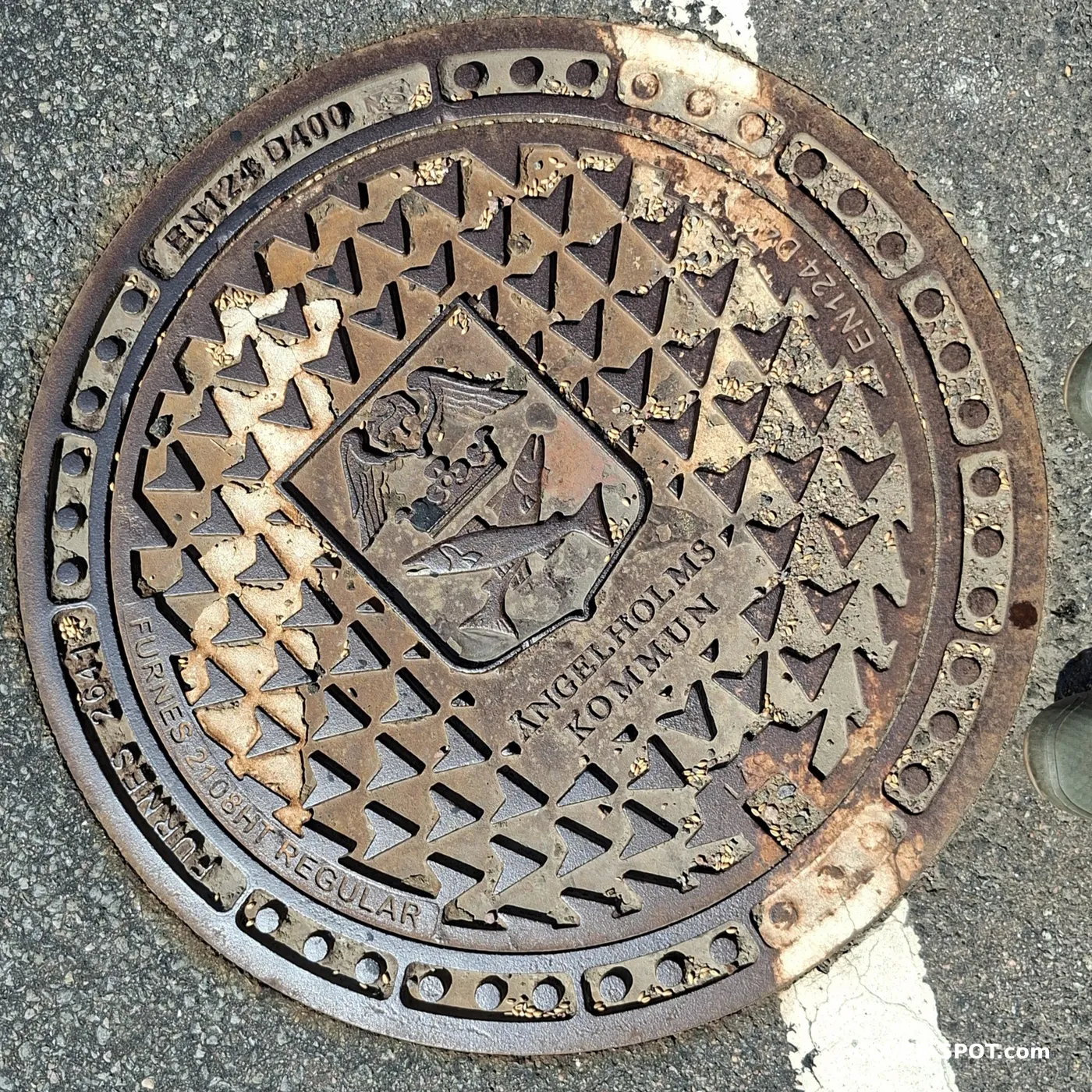 Manhole cover in Starby, Skåne, Sweden