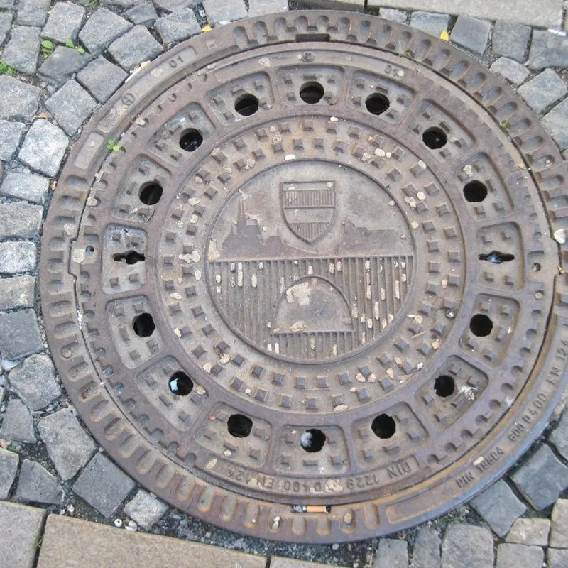 Manhole cover in Brno, Czechia