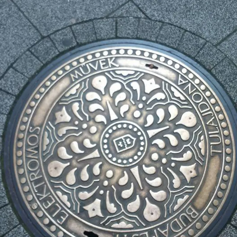 Manhole cover in Budapest, Hungary