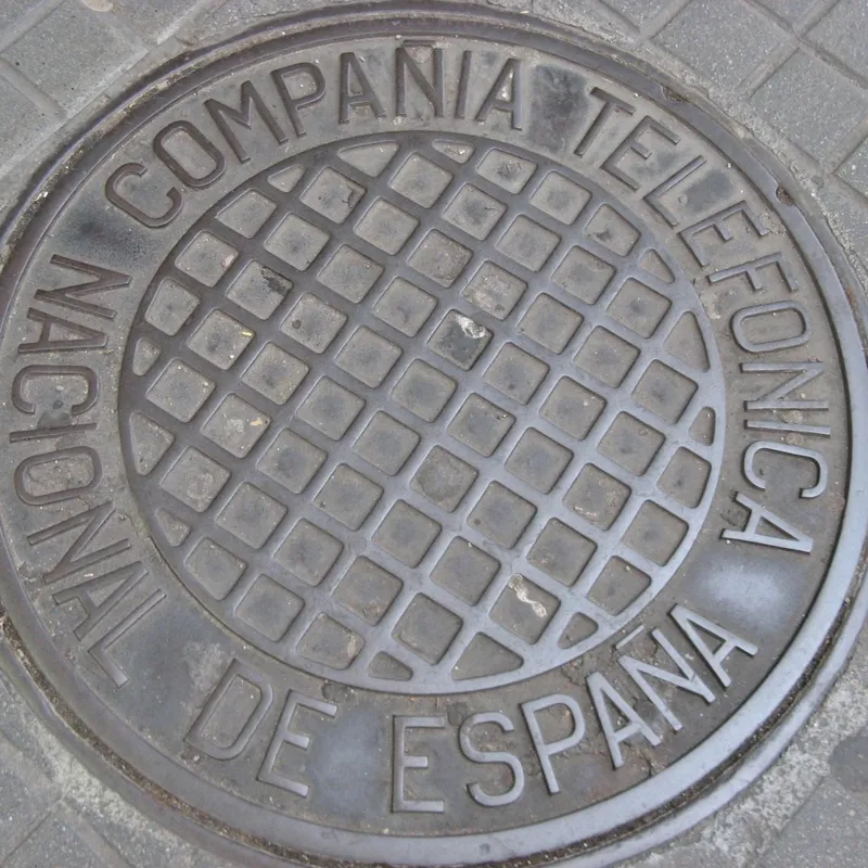 Manhole cover in Barcelona, Spain