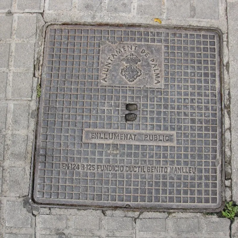 Manhole cover in Palma, Spain