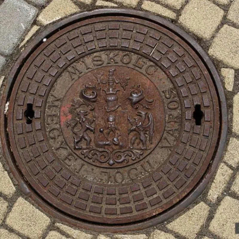 Manhole cover in Miskolc, Hungary