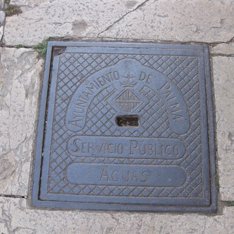 Manhole cover in Palma, Spain