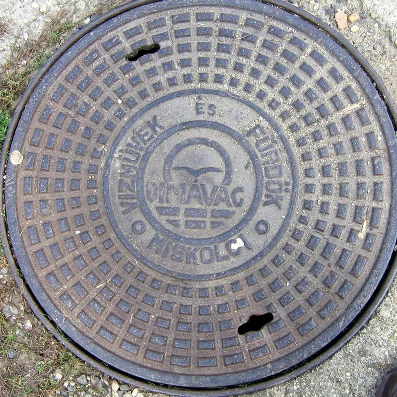 Manhole cover in Miskolc, Hungary