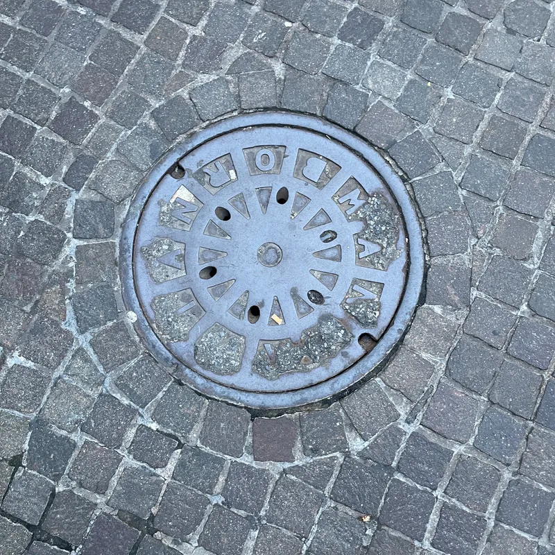 Manhole cover in New York City, United States