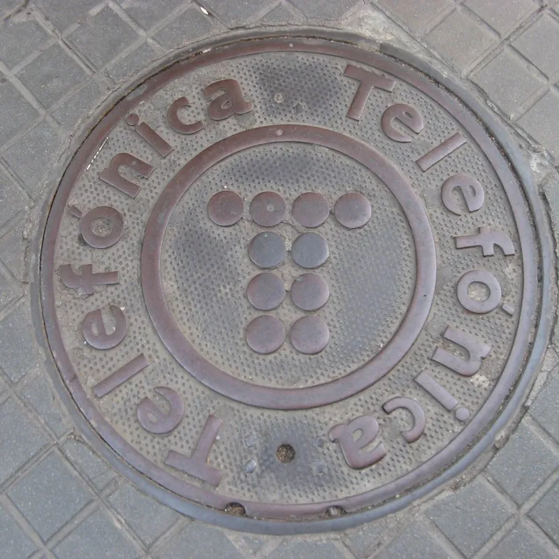 Manhole cover in Barcelona, Spain