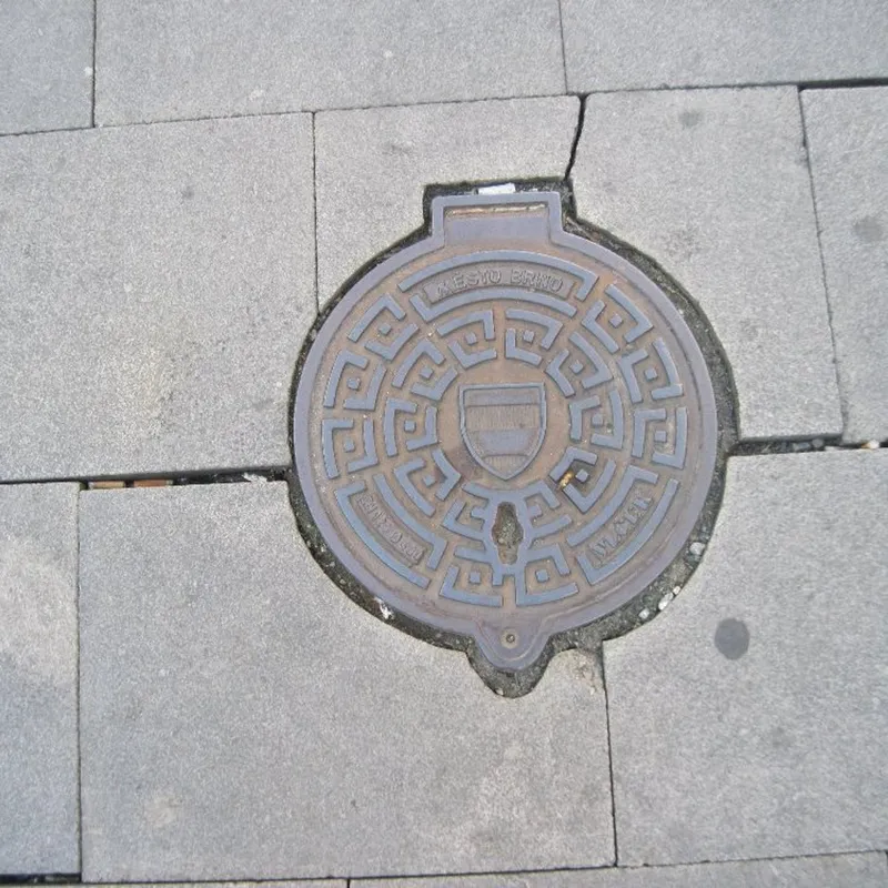 Manhole cover in Brno, Czechia