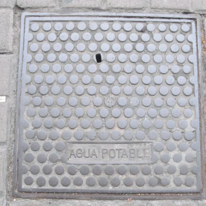 Manhole cover in Barcelona, Spain
