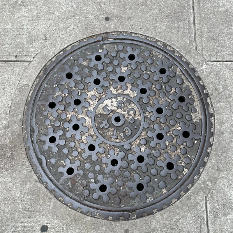 Manhole cover in New York City, United States
