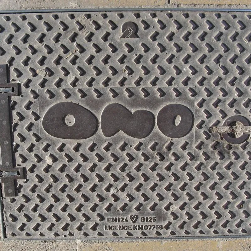 Manhole cover in Barcelona, Spain