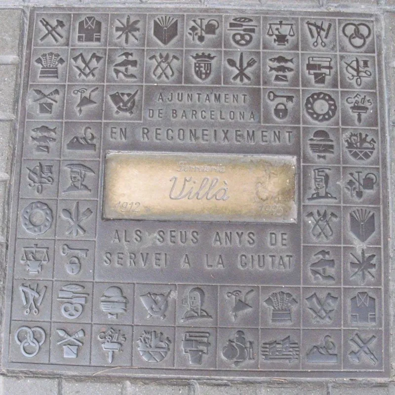 Manhole cover in Barcelona, Spain