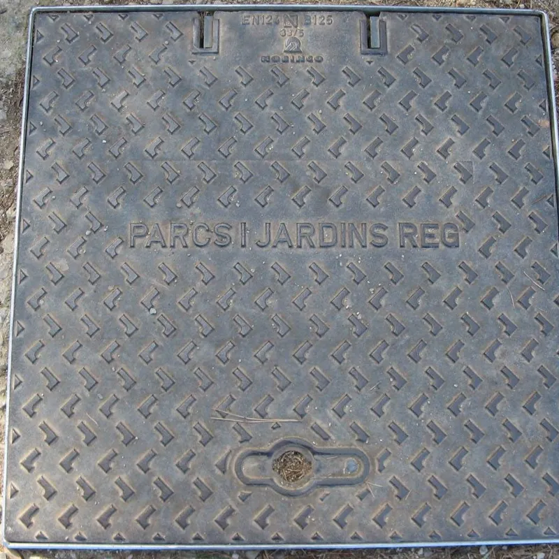 Manhole cover in Barcelona, Spain