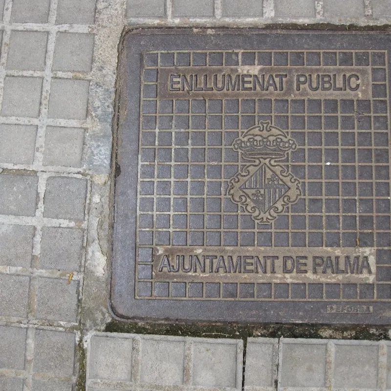 Manhole cover in Palma, Spain