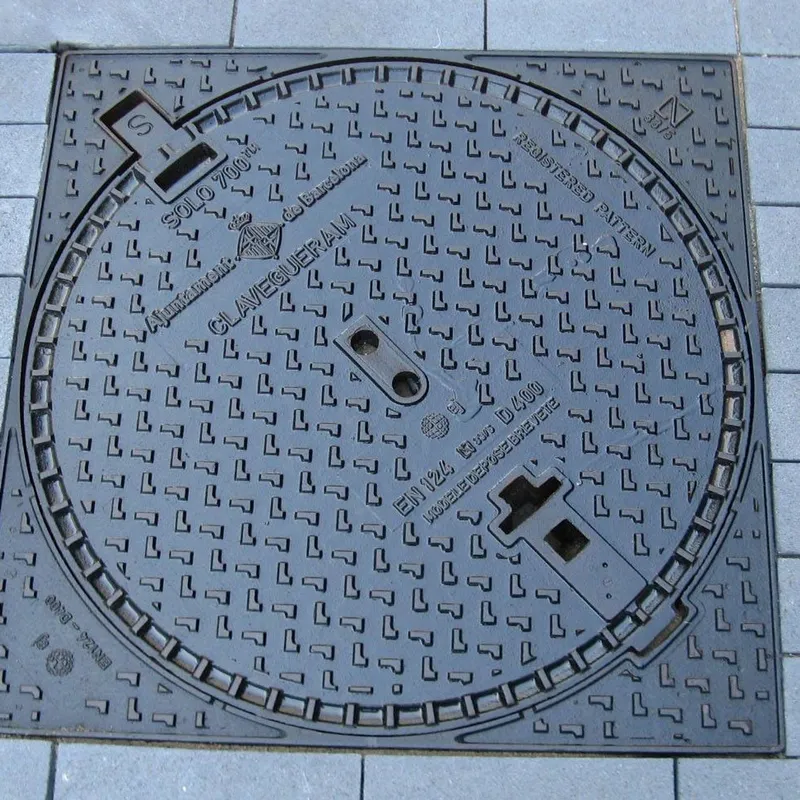 Manhole cover in Barcelona, Spain