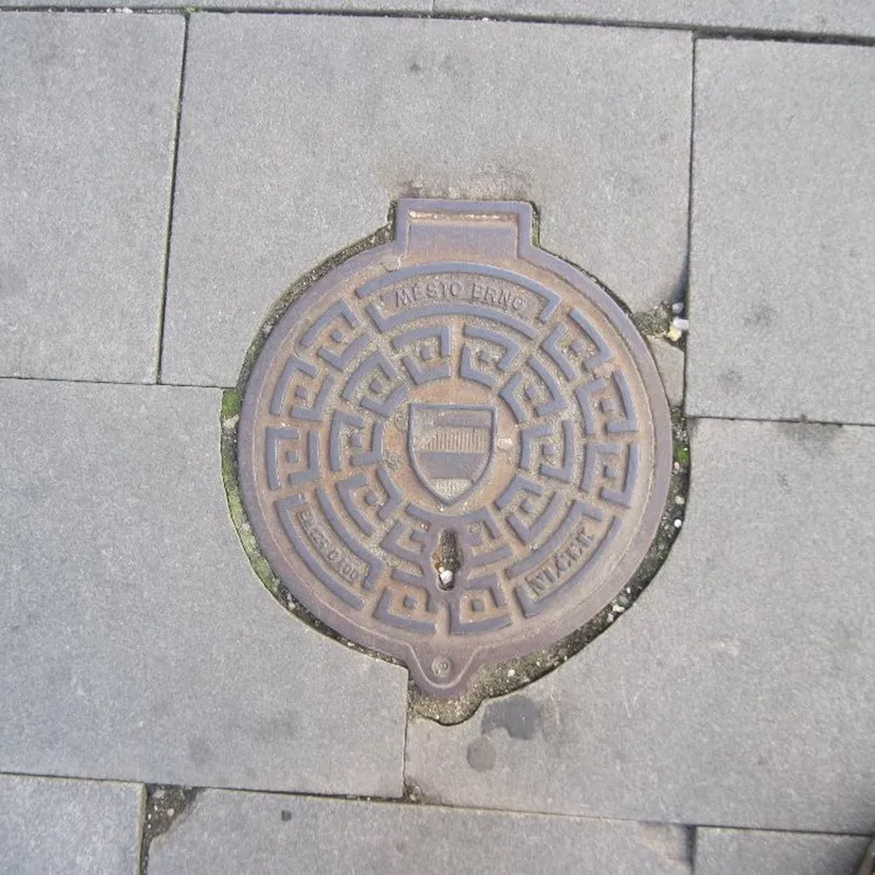 Manhole cover in Brno, Czechia