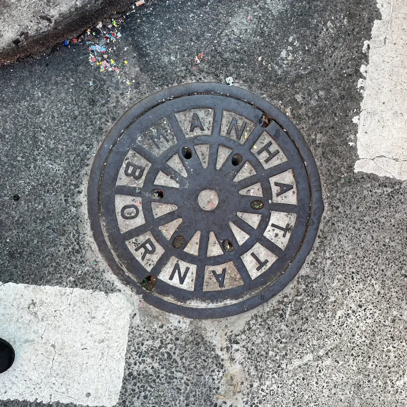 Manhole cover in New York City, United States