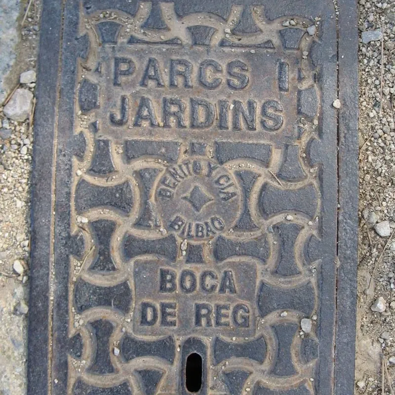 Manhole cover in Barcelona, Spain