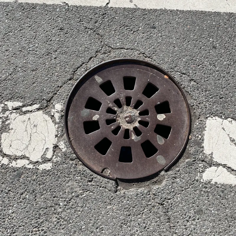 Manhole cover in New York City, United States