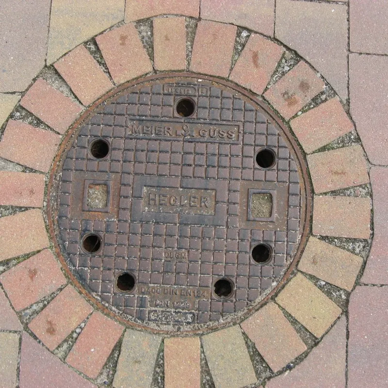Manhole cover in Binzen, Germany