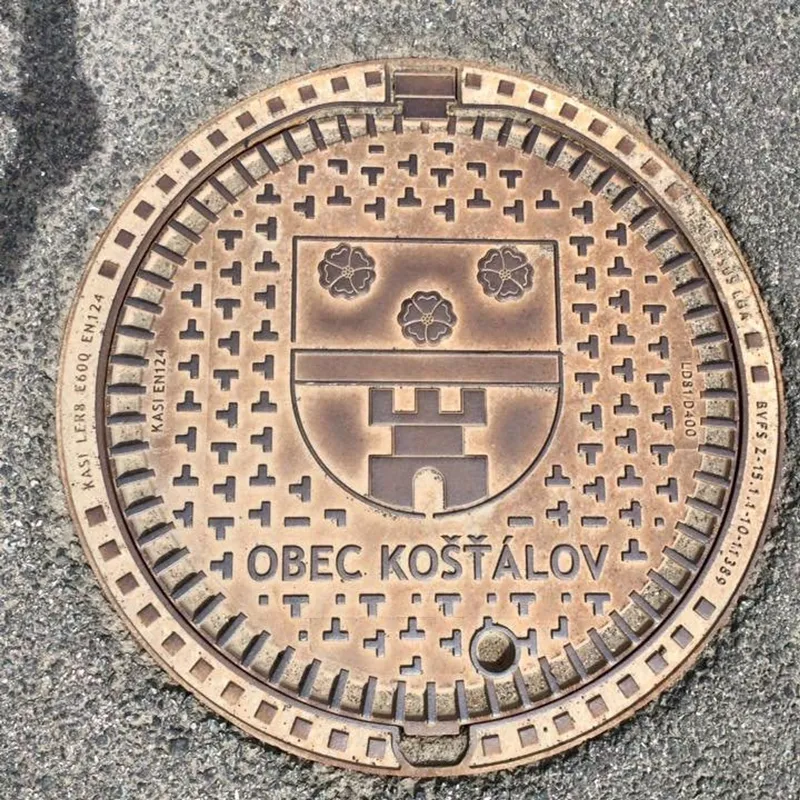 Manhole cover in Košťálov, Czechia