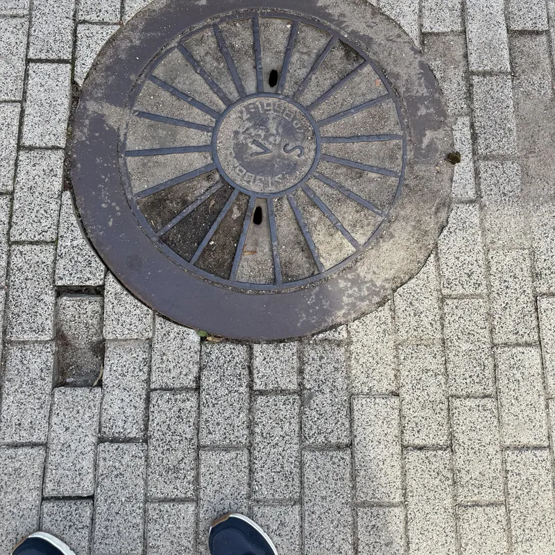Manhole cover in Rasos, Lithuania