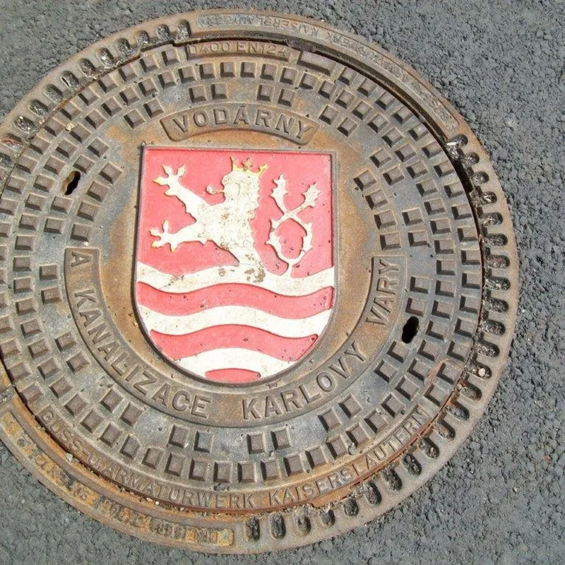 Manhole cover in Karlovy Vary, Czechia