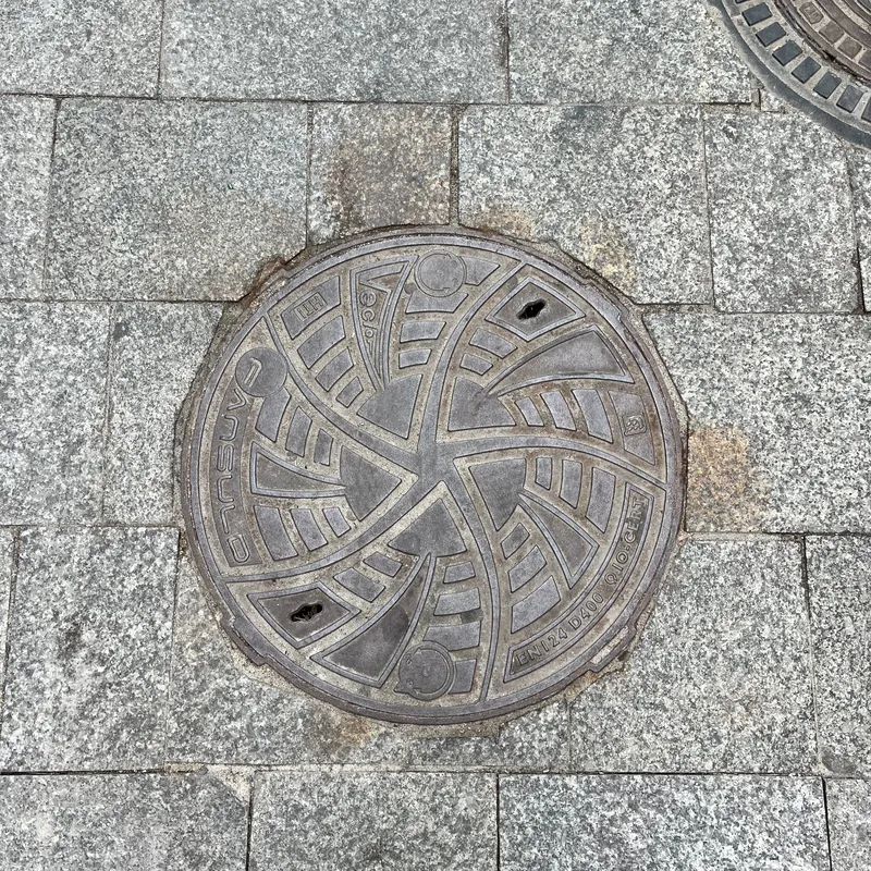 Manhole cover in Bydgoszcz, Poland