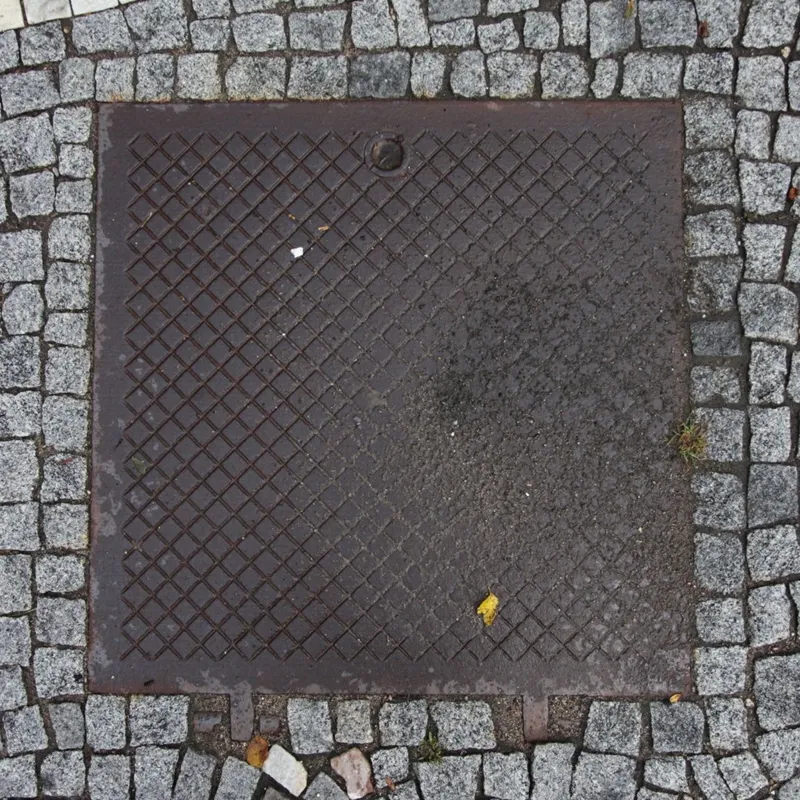 Manhole cover in Hoboken, United States