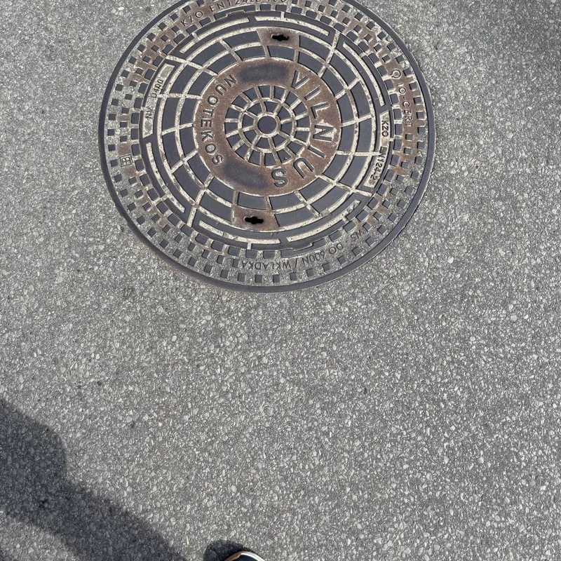 Manhole cover in Rasos, Lithuania