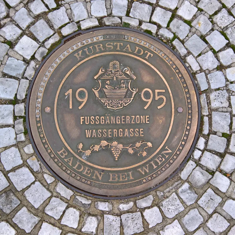 Manhole cover in Baden, Austria