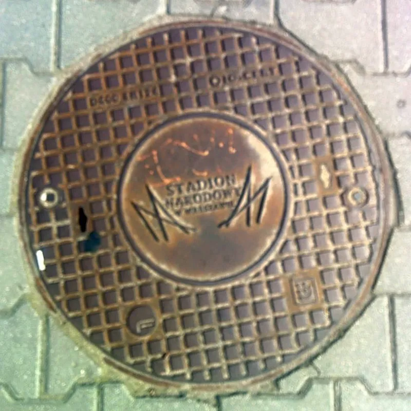 Manhole cover in Wrocław, Poland